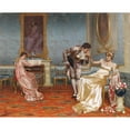 thumbnail image 2 of Vittorio Reggianini 14x12 Black Ornate Wood Framed Double Matted Museum Art Print Titled: The Suitor, 2 of 5
