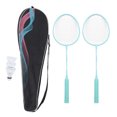thumbnail image 2 of 1 Par de Raquetas de Bádminton, Juego de Bádminton para 2 Jugadores, De Esponja de Alto, Liviano Con 1 Bolsa de Transporte, 3 Volantes, Juego de Raquetas de Bádminton, 2 of 7