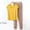 Yellow, variant on Womens Pajamas Oversized Solid Color Lightweight Sleepwear with Pants Casual Crew Neck Short Sleeve Pajamas Womens Summer Pajamas
