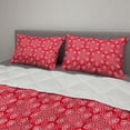 thumbnail image 2 of Christmas Comforter & Sham Bedding Set, Merry Monochrome Pattern of Snowflake Motif with Dots Winter Image, 3 pcs Duvet Set Microfiber Filling Quilt, 5 Sizes, Dark Pink White, by Ambesonne, 2 of 4