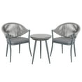 thumbnail image 3 of Nuu Garden  3-Piece Aluminum Patio Furniture Bistro Set with Cushions Espresso, 3 of 5