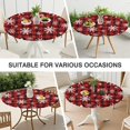 thumbnail image 7 of Red and Black Christmas Snowflake Pattern Round Fitted Tablecloth with Elastic Edge,Dining Table Cover Waterproof,Outdoor Round Tablecloth for Camping,Dining,Indoor and Outdoor, 7 of 7