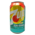 thumbnail image 4 of 7UP Tropical Zero Sugar Caffeine Free Lemon Lime Mango Peach Soda Pop, 12 FL oz Cans, 12 Pack, 4 of 5
