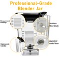 thumbnail image 3 of For Blendtec Wildside+ Jar- Four-Sided Replacement Blender Pitcher Cup - Compatible with Classic/Designer/Professional/Commercial Series Con, 3 of 7
