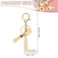 thumbnail image 2 of Uxcell Alphabet Initial Letter Keychain Resin Cute Keychains with Tassel Heart Letter L Pendant Charm, 2 of 6