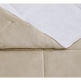 thumbnail image 2 of Truly Soft Cuddle Warmth Comforter Sets Tan Polyester 3-Piece King Comforter Set, solid color themed, for Men and Women, OEKO-TEX Certified Confidence, 2 of 9