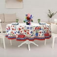thumbnail image 6 of 4th of July Oval tablecloth 60x84 inch,Memorial Day Patriotic Tablecloth, Watercolor Poppy Flower Polyester Waterproof Wrinkle-Resistant Washable Tablecloth,Independence Day Kitchen Dining Room Decor, 6 of 6