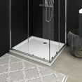 thumbnail image 1 of vidaXL Rectangular ABS Shower Base Tray White 80x90 cm, 1 of 4