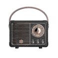 thumbnail image 1 of Reproductor de música portátil negro Mini altavoz recargable Retro Radio viaje al aire libre, 1 of 1