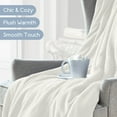 thumbnail image 4 of Soft All-Season Microfleece Bed Blanket – Lightweight Cozy Throw – Full/Queen Size – White, 4 of 8