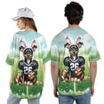 thumbnail image 5 of Happy Easter Hello Spring Miniature Pinscher Playing Football All Over Print 3D Baseball Shirt Mini Pin Dog Lover Softball Sport - 13003, 5 of 6