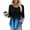 Multicolor, variant on lulshou Womens Tops Women's New 3/4 Sleeve Round Neck Cover Casual Pleated Tunic Curved Hem Printed Fashion