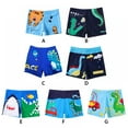 thumbnail image 3 of URMAGIC Toddler Kid Boys Dinosaur Print Funny Swim Trunks Quick Dry Beachwear Sports Running Swim Board Shorts, 3 of 5