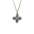 thumbnail image 4 of Genuine Amethyst Necklaces for Women Clover Necklace 2.89 Carats Goodluck Birthday Presents for Wife Gifts for Daughter, 4 of 9