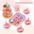 thumbnail image 3 of 43PCS Kids Tea Party Set for Little Girls Kitchen Pretend Play Playset Toys Gift, 3 of 5