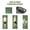 Army Green, variant on BIMZUC Inflatable Sleeping Pad Dark Blue Extra Thick 4 Inch Air Mattress with Built-in Pump for Camping Backpacking