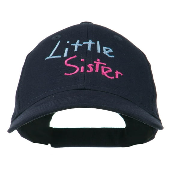 Youth Little Sister Embroidered Cotton Cap - Navy OSFM