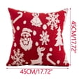thumbnail image 3 of Wzzjkit Christmas Pillow Covers 18x18, Soft Plush Snowflake Tree Print Christmas Pillow Covers for Christmas Thanksgiving Holiday Decor Car Bed Sofa, Red Pillow Covers, 3 of 6
