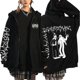 thumbnail image 3 of Sudadera con capucha con cremallera Ghostemane limitada, sudaderas con capucha con estampado gráfico, sudaderas con cremallera gótica de Metal Rock, ropa de calle Harajuku, abrigos, 3 of 5