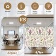 thumbnail image 5 of Wildflowers Window Privacy Film Vintage Floral Linen Texture Decorative Glass Window Film UV Blocking Static Cling Non-Adhesive Sticker Covering for Home Door 19.6 x 39.3 inches, 5 of 7