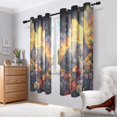thumbnail image 7 of BZSMCE Window Curtain Panels Fashion Dreamland Cat Printed 63x42in/63x52in, 7 of 7