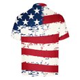 thumbnail image 4 of cllios Independence Day Mens Golf Shirts Patriotic Red White and Blue Graphic Tee Short Sleeve Button Collar Tshirts 4th of July Tennis Shirts for Men, 4 of 5