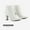 WHITE/PU, variant on Dream Pairs Women's Casual Chunky High Heel Ankle Booties Party Dress Shoes SIANNA-1 WHITE/PU Size 5
