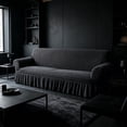 thumbnail image 5 of Stretch Sofa Cover Slipcover for 3 Seater Couch, Soft Washable Couch Cover Furniture Protector with Skirt, Non-Slip Cover for Living Room, 5 of 9