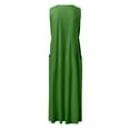 thumbnail image 5 of QHFBli Womens Summer Cotton Linen Dress Sleeveless Elegant Flowy Dresses 2025 Plus Size Loose Comfy Dress with Pockets, 5 of 5