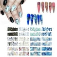 thumbnail image 5 of Marbled Floral Nail Water Stickers Full Wrap Self Gel Polish Strips Decals For Women And Girls, 5 of 7
