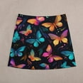 thumbnail image 5 of Butterfly Night Light Women's High Waist Skirt Stretchy Casual Mini Skirt, 5 of 8
