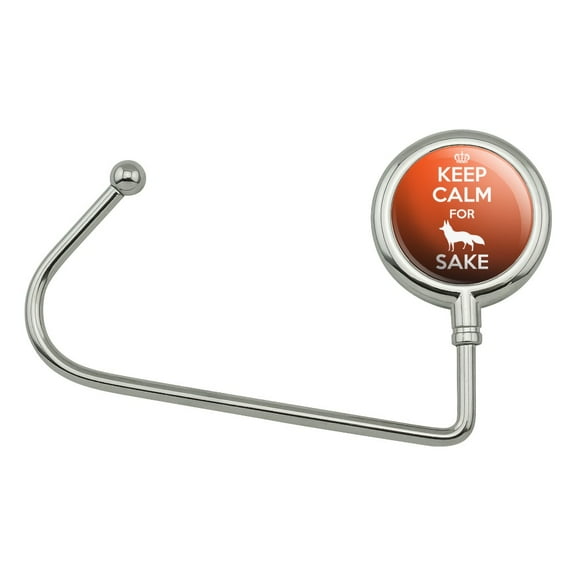 Keep Calm For Fox Sake Funny Purse Bag Hanger Holder Hook