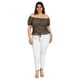 thumbnail image 5 of Blusa smock Zenobia Talla Extra 12120 Negro floreado, 5 of 6