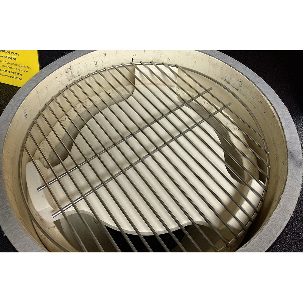 Big Green Egg Kamado Grill Large Ceramic Plate Setter For Indirect