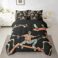 thumbnail image 2 of Skull Bed In A Bag Queen Skateboard Sports Comforter Set 7 Piece,Hip Hop Style Bedding Set Skateboarding Actions Hippie Sheet Set With Comforter, 2 of 4