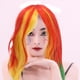 thumbnail image 4 of 1 peluca de cosplay de color degradado, larga, para fiesta de cosplay, para baile, fiesta, actuación en el escenario (colorida)., 4 of 8