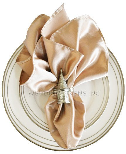 10Pcs Square Satin Napkins Cloth Napkin for Wedding Party Dinner Table Decor 