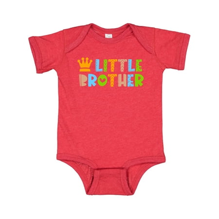 

Inktastic Baby Little Brother with Crown Gift Baby Boy Bodysuit