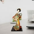 thumbnail image 6 of kowaku Collectible Figurine, Miniature Asian Statue, Traditional Japanese Kimono, Geisha Doll, Kabuki Doll for Desk, Wardrobe, Bedroom F, 6 of 9