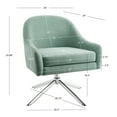 thumbnail image 4 of Linon Lassiter Mid-Century Accent Chair with Swivel, Seafoam Blue, 4 of 11