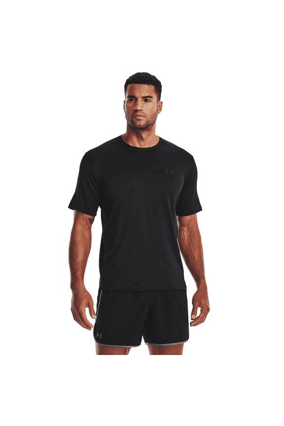 UA Tech Vent Short-Sleeve T-Shirt for Men - Black - 2XLT