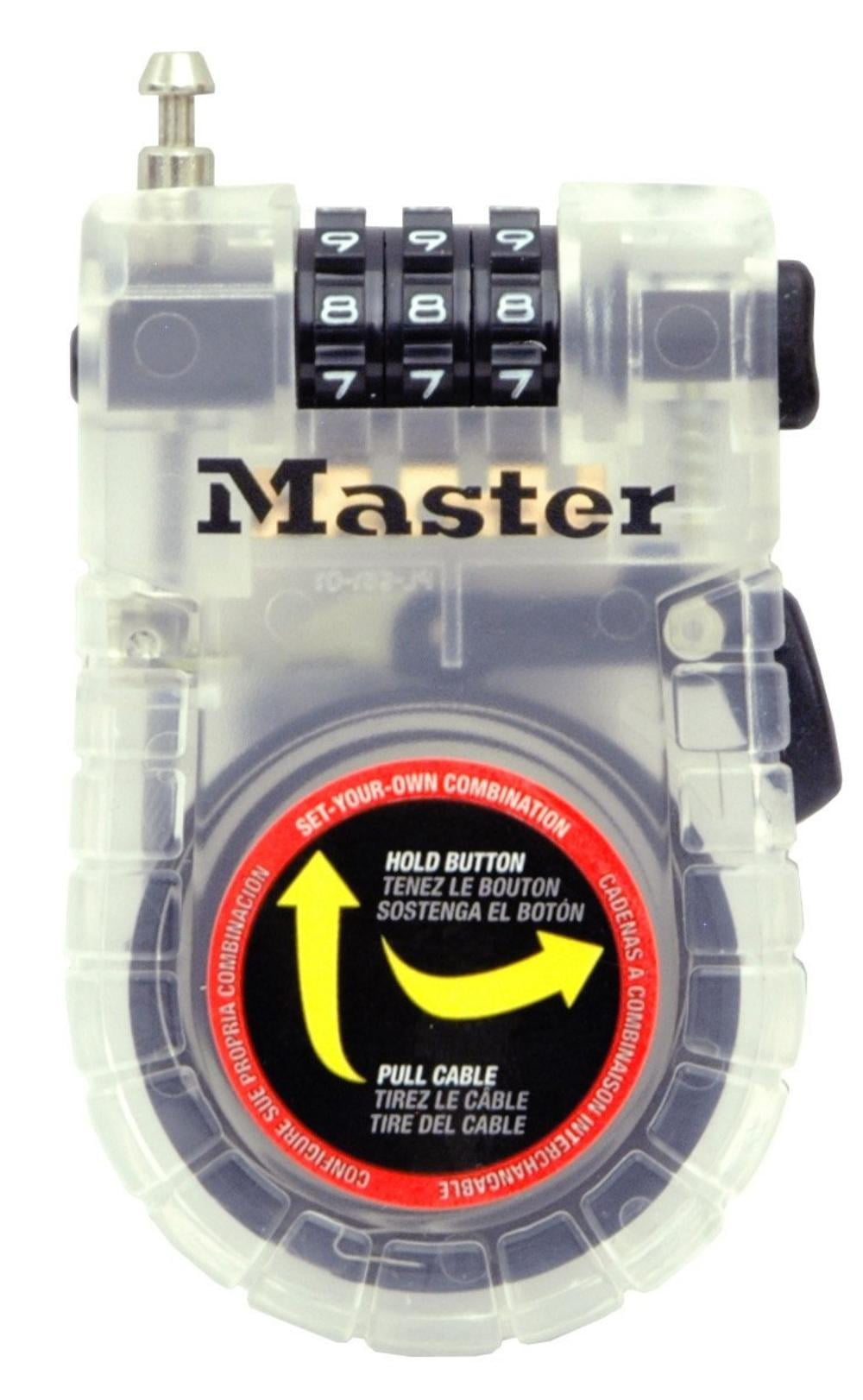 Master Lock Cable Lock, Set Your Own Combination Bike Lock, 3 ft