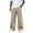 Khaki #262, variant on Men's Wide Leg Sweatpants Drawstring Elastic Waist Baggy Casual Loose Straight Leg Solid Color Lounge Pants with Pockets