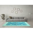 thumbnail image 3 of Ahgly Company Indoor Rectangle Oriental Light Blue Traditional Area Rugs, 5' x 8', 3 of 4