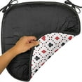 thumbnail image 6 of Casino Chair Seating Cushion Set of 4, Poker Cards Advertising Holidays Getaways Tourist Destinations Pleasure Art Print, Seat Pads for Office with Anti-slip Backing, 16"x16", Red Black, by Ambesonne, 6 of 7