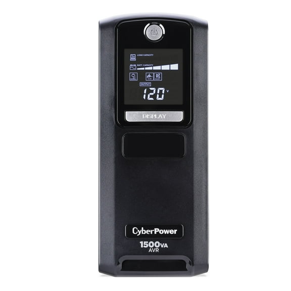 CyberPower LX1500GAVR Battery Backup UPS, 1500VA/900W, 120V, 10 Outlets, LCD, AVR, 6 ft Cord, Black