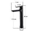 thumbnail image 3 of Llave Monomando baño Lavabo Ovalin Rubinett  Laton Solido Negro Mate 30 Cm, 3 of 4