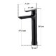 thumbnail image 3 of Llave Monomando baño Lavabo Ovalin Rubinett  Laton Solido Negro Mate 30 Cm, 3 of 4
