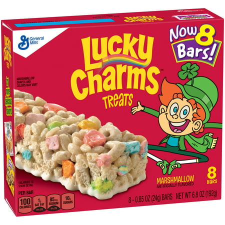 Lucky Charms Marshmallow Treats, 8 Count, 6.8oz Box - Walmart.com