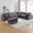 7-Seat-Gray, variant on BINBANK Luxurious Cloud Modular Sectional Sofa, Modern Chenille Couch L-Shaped with Storage Ottoman, USB Type-C Ports & Cup Holders for Living Room